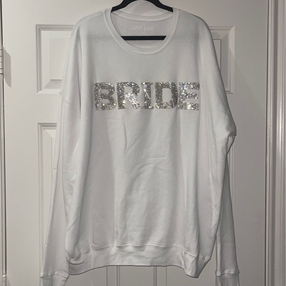 Rhinestone BRIDE crew neck sweatshirt